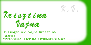 krisztina vajna business card